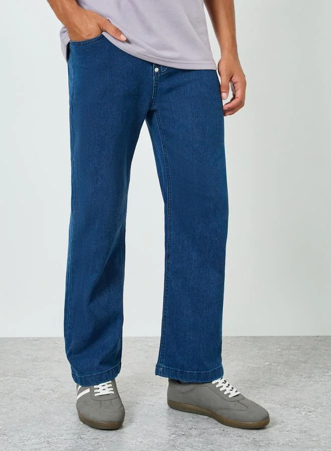 Styli  Men Dark Blue Carpenter Fit Jeans for Men | Best Price UAE